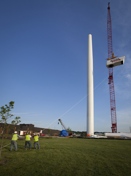 Lincoln Electric Wind Tower construction