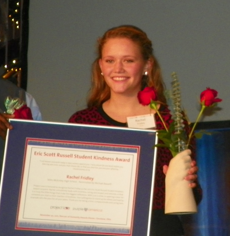 Rachel Fridley won the Eric Scott Russell Student Kindness Award