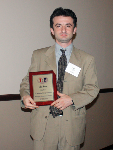 Alex Sonis of AVADirect with award