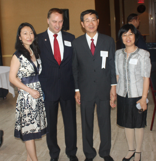 Dee Healey and Canton Mayor William Healey II with Ambassador Sun Guoxiang and Wang Min