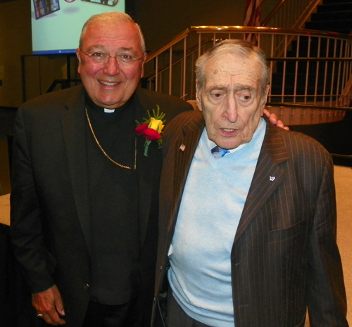 Bishop Roger Gries and Sam Miller