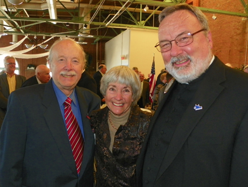 August Pust, Janet Voinovich and Fr. Wiatrowski