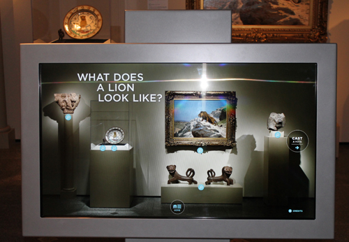 Interactive exhibit on lions at Cleveland Art Museum
