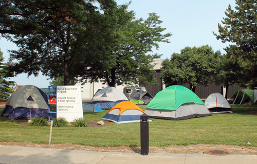 Tents at 2104 Cleveland GiveCamp