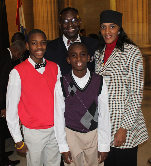 Minister Roland Muhammad and Jacqueline Muhammad with sons Armand and Arshad 