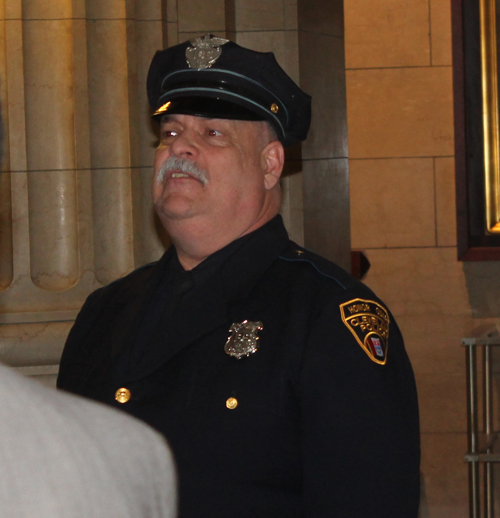 National Anthem led by officer from Cleveland Police Department