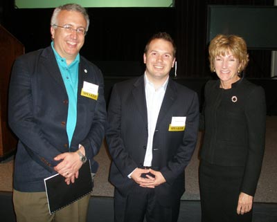 Lev Gonick, CWRU CIO with Anthony D. Williams, co-author of Wikinomics and CWRU President Dean Barbara Snyder
