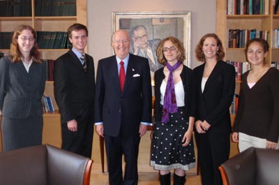 Ambassador Clark Randt with students from Rocky River