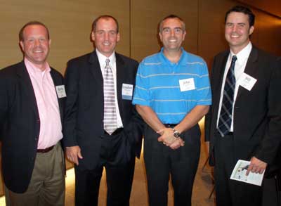 Kevin Latchford of Aztek Technology, Jonathon Grimm of Knotice, John Hill of Aztek and Bill Landers of Knotice.