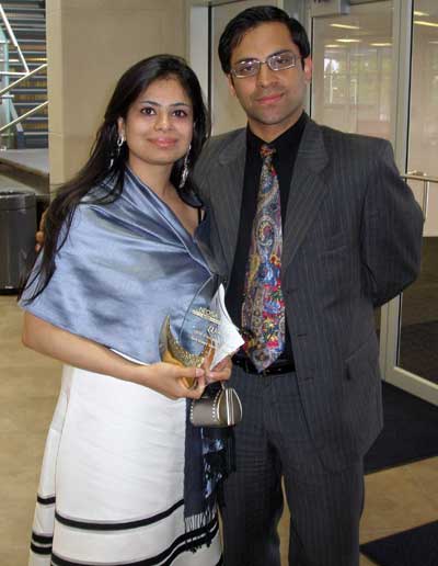 Award winners Pooja and Prashant Chopra of OSTN