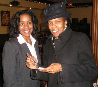 Plain Dealer Business Reporter Marcia Pledger and attorney Luann Mitchell