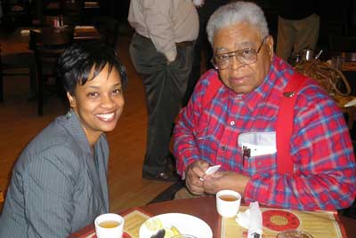 Cleveland Clinic's Natalie Rudd with Dan Davenport of Computers Assisting People