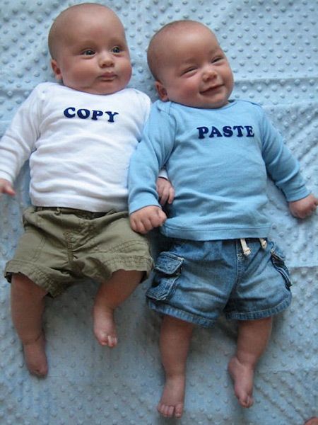 Copy and Paste baby twins