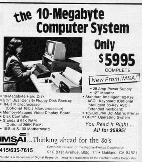 10 Megabyte computer
