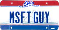 Brian Gorbett Msft Guy license plate