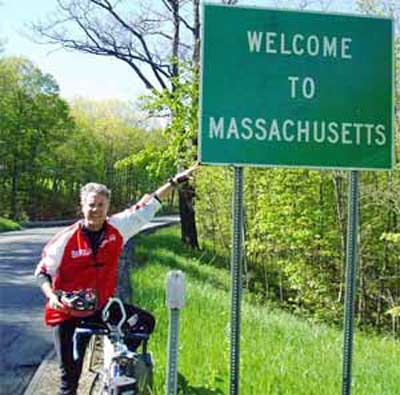 Chris Coburn on his bike trip to Cape Cod