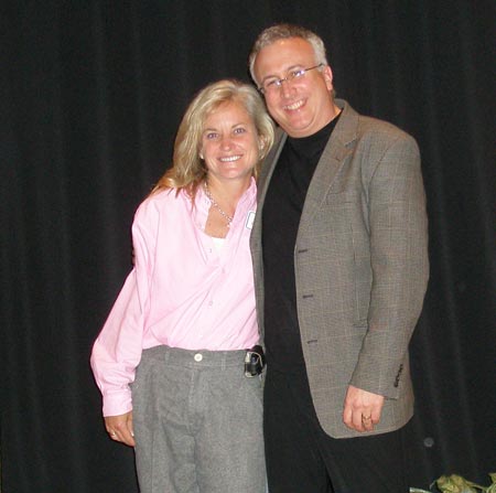 Cathy Horton and Lev Gonick at Craig Newmark's presentation