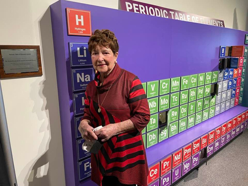 Jenny Brown and GLSC Periodic Table plaque